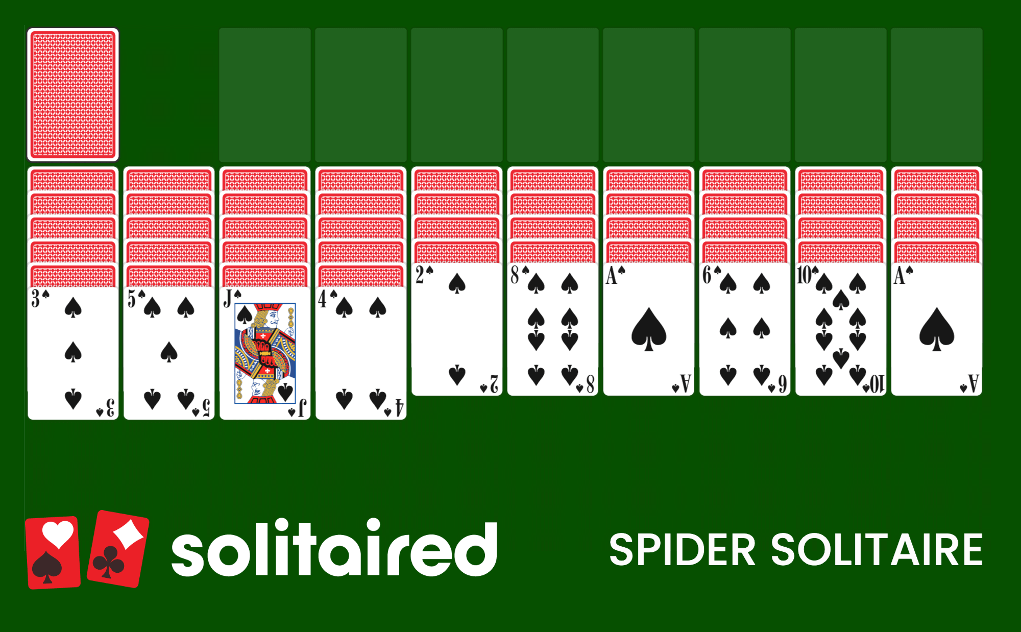spider solitaire 2 suit full screen